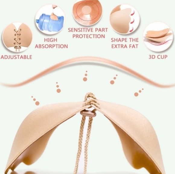 (2) Self Adhesive Strapless Push Up Bra - Picture 4 of 7